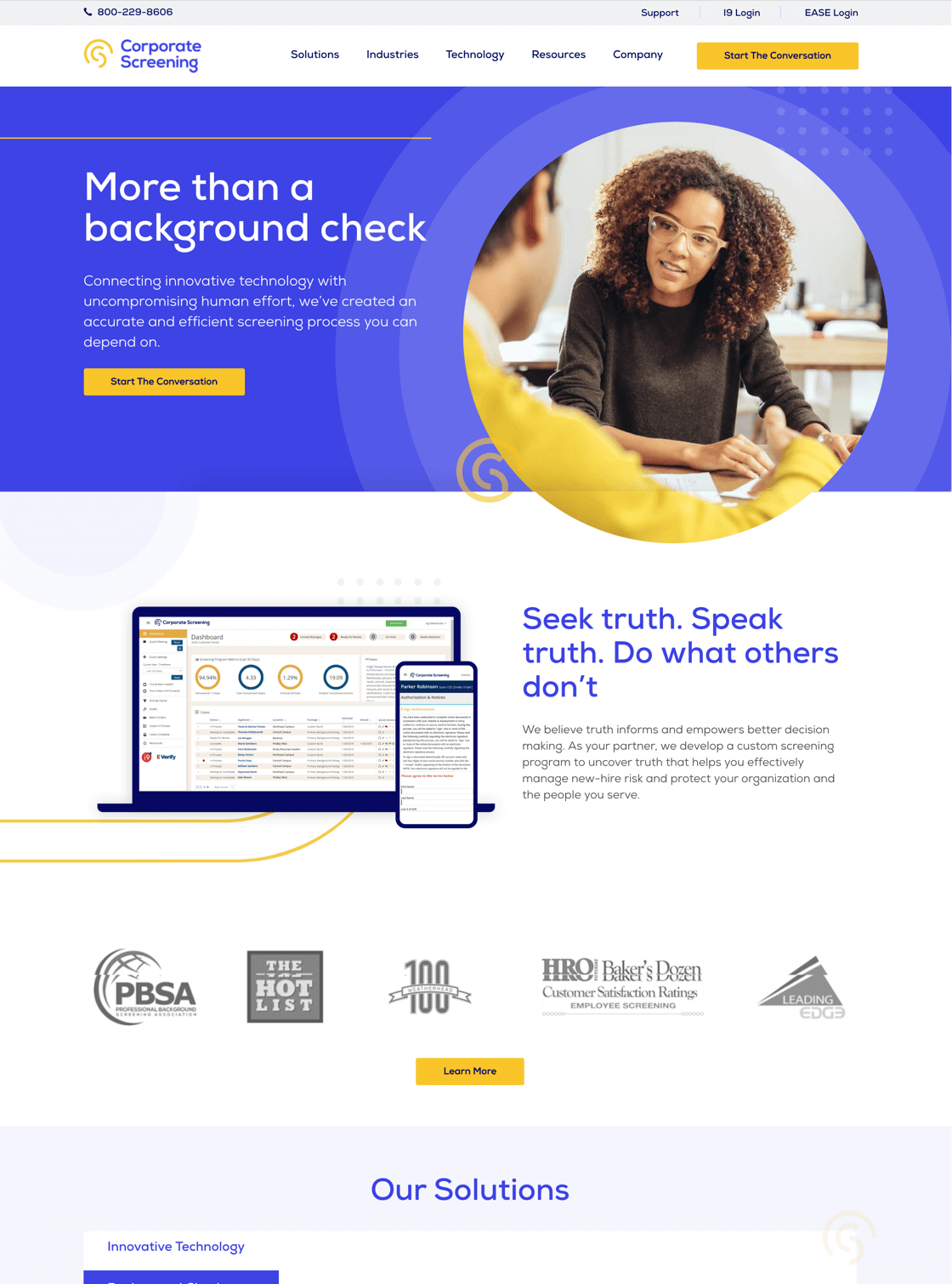 Portfolio Example Corporate Screening SmartBug Media®